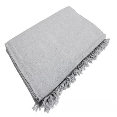 Imagem de Manta Sofá Gigante 2,40 x 1,80M – Algodão Premium Grossa | Protetora Decorativa para Cama e Sofá King Size(POP CINZA CLARO 2,20 X 1,50mPO)