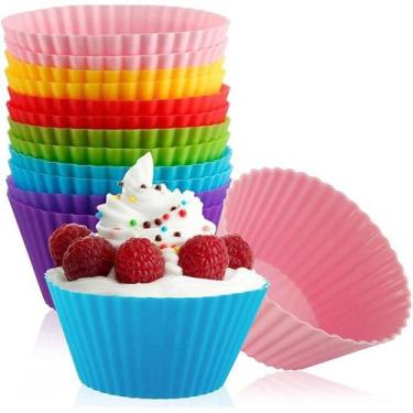 Imagem de Kit 6 Peças Formas De Cupcake Pudim Ou Bolinho Coração Muffin Cozinha 