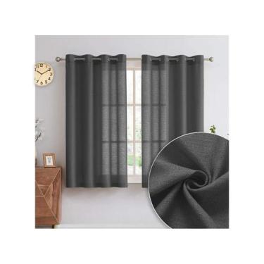 Imagem de Cortina Rustica Texturizada Para Janela 3,00m X 1,6m Para Varão 2m - C