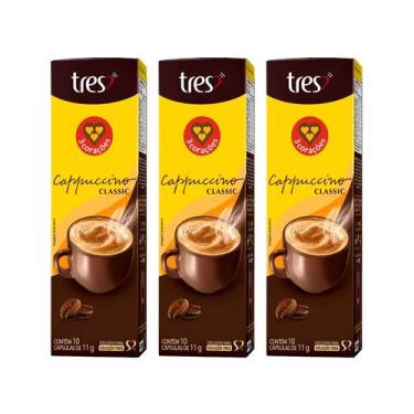 Imagem de Cápsula Cappuccino Classic TRES 3 Corações - 30 Cápsulas