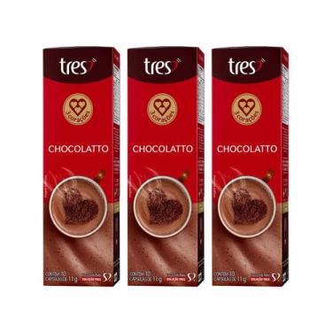 Imagem de Cápsula Chocolatto TRES 3 Corações 30 Cápsulas