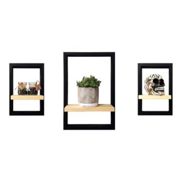 Imagem de Kit 3 Prateleiras Quadro Nicho Flutuante Decorativa de Parede - 1un 30x45cm e 2un 20x30cm Cor:COLORIDO;Tamanho:UNICO