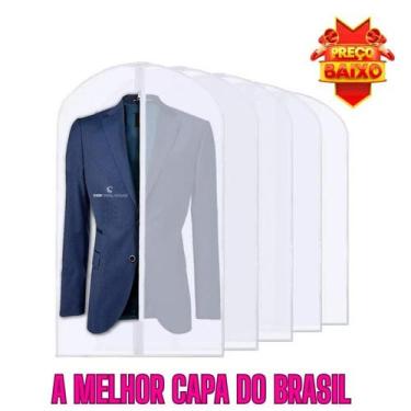 Imagem de 20 capas protetoras transparente com zíper para roupa - CORTINAS_HOUSE