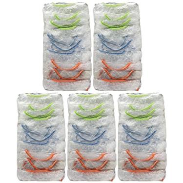 Imagem de Conjunto de capas de prato e tigela elásticas reutilizáveis da marca Black Duck! Capas grandes – Capas médias – 3 cores brilhantes – Mantenha sua comida fresca com estas capas de plástico elástico para vaso sanitário!, Casual, Green, Blue, Orange, Medium, Large, 50