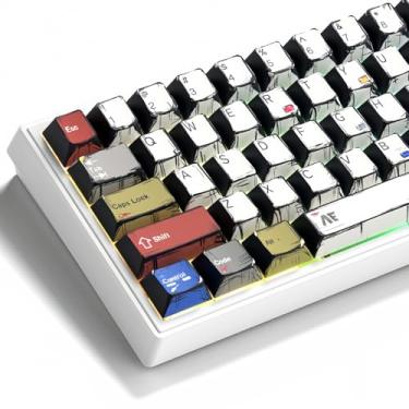 Imagem de dagaladoo Teclas PBT Anime, Teclas Coloridas de Mangá 60% 65% 100%, Sublimação de Tinta Personalizada, Teclas de Teclado Cherry Profile para 60% 65% 75% 100% TKL US Layout Teclado Mecânico Alice