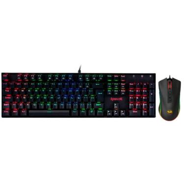 Imagem de Kit Gamer Redragon - Teclado Mitra Rgb + Mouse Cobra Chroma