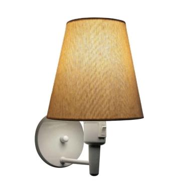 Imagem de Plafon Quadrado Vivare Md-3001 Cúpula Em Tecido 12/35x35cm - Bivolt Branco-palha 110v/220v