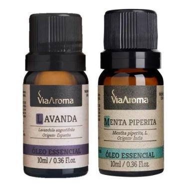 Imagem de Óleo Essencial De Lavanda + Menta Piperita Pura Via Aroma