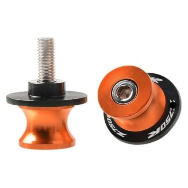 Imagem de BYYINGSUS Acessórios de parafusos deslizantes de bobinas de braço oscilante de motocicleta compatíveis com Z750R 2006-2015 (laranja de 8 mm)