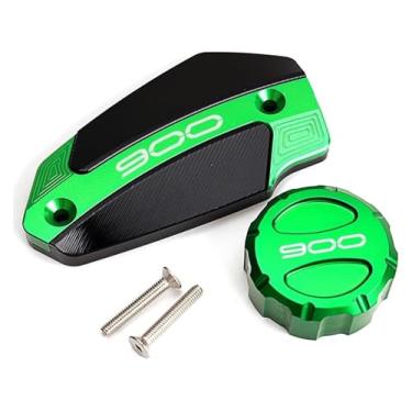 Imagem de Compatível com Z900 Z 900 ABS 2017-2024 2023 tampa do reservatório de fluido de freio dianteiro traseiro da motocicleta acessórios da tampa de enchimento de óleo do motor (frente traseira verde)