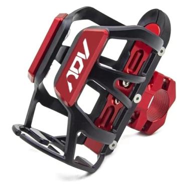Imagem de Suporte de copo para bebidas, acessórios compatíveis com ADV 150 160 350 750 ADV150 ADV160 ADV350 ADV750 2023 (vermelho)