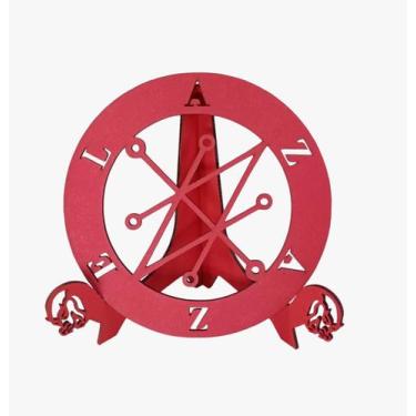 Imagem de Sigilo Magico Azazel_em_madeira_MDF_3mm - Ser Pop é Top, Vermelho