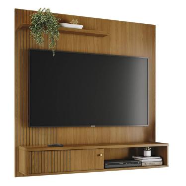 Imagem de Painel TV 55 Pol e Bancada Suspensa Neris Z10 Cumaru - Mpozenato