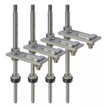 Imagem de Kit 4 suporte energia solar fibrocimento - Inox