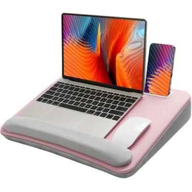 Imagem de Mesa para laptop Lap HUANUO Portable com almofada para 15,6" rosa