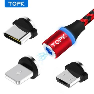 Imagem de Cabo Magnético Para Carregar USB Tipo C TOPK AM33