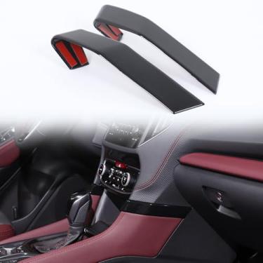 Imagem de Aotumcer Acabamento da capa do painel central esquerdo/direito compatível com Subaru Forester Center 2019-2024 painel de navegação lateral A/C saída de ar adesivo decorativo (preto piano)