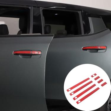 Imagem de Aotumcer Capa de moldura de maçaneta de porta de carro externa compatível com 2023 2024 2025 2026 Hummer EV Acessórios SUV/caminhonete modelo de fibra de carbono estilo maçaneta de porta de carro capa