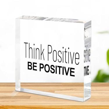 Imagem de Ornamentos decorativos de mesa de energia positiva de acrílico inspirador, presentes motivacionais para escritório, adequados para colegas, líderes, professores, treinadores, mentores e amigos