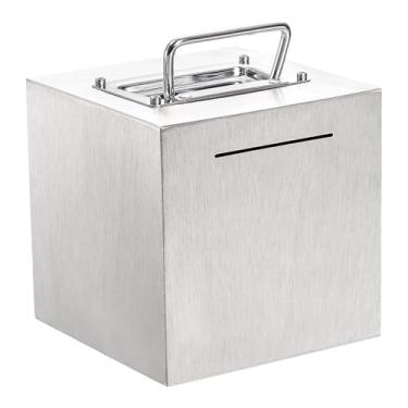 Imagem de Ｂｅｓｇａ Cofrinho em forma de porquinho, em aço inoxidável, elegante e leve, ideal para presentear em aniversários. Caixa organizadora para guardar dinheiro.