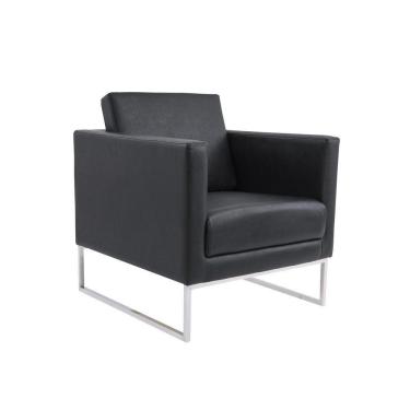 Imagem de Poltrona Decorativa Julia 70cm Courotex Preto