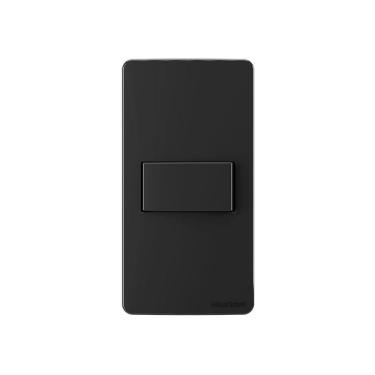 Imagem de Placa Para Condulete Caixa 1" Com Interruptor Simples Margirius Sleek 10a Preto Ebony Preto