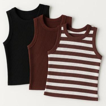 Imagem de Kit 3 Blusas Feminina Ribana Algodão Premium - 77VS LEVOSCH, Preto, Ma