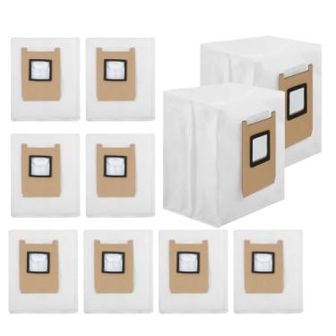 Imagem de Sacos de pó adequados para aspirador de pó Eufy para Omni E25 / E28, tecidos não tecidos, coletor de poeira de grande capacidade, sacos de estação vazios automáticos adequados para Omni E25, para