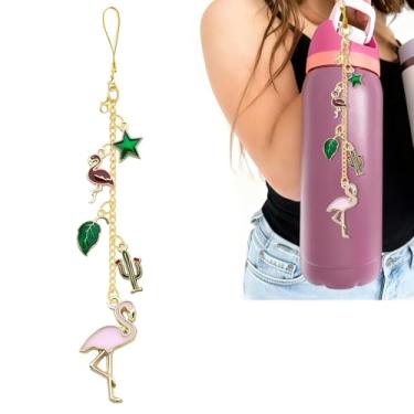 Imagem de Z-synka Alça de alça e pingente para garrafa de água Owala 680 g, 946 ml, 1,134 g, para acessórios Owala e Stanley Cup Accessories (flamingo)