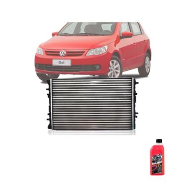 Imagem de Kit Radiador VW Gol 06> + Fox 09> 1.0 1.6 Com Ar + Aditivo Paraflu 01L Rosa