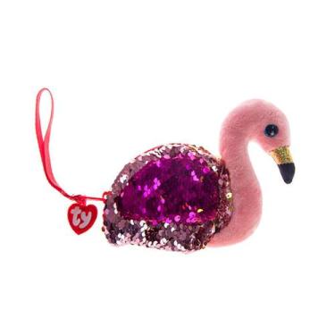 Imagem de Boneca de brinquedo de pelúcia roxa Bespangled Flamingo 20 cm em algod