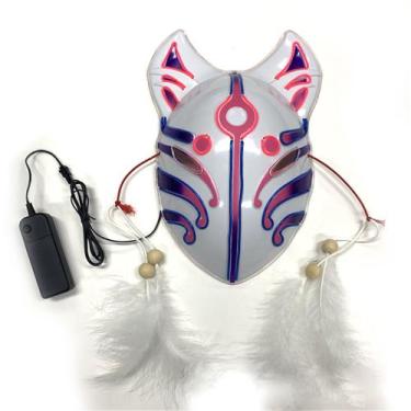 Imagem de Máscara LED luminosa em forma de besouro de raposa, traje de cobertura