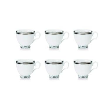 Imagem de Jogo de xícaras chá em porcelana Noritake Austin Platinum 6 peças