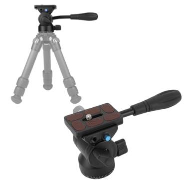 Imagem de Zyyini Cabeça de tripé, Cabeça de Inclinação Panorâmica de Metal Com Alça Telescópica, Rotação Horizontal de 360 ​​Graus e Rotação Vertical de 180 Graus, para Câmeras DSLR Sem Espelho,