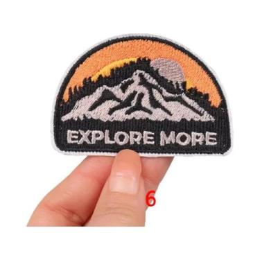 Imagem de Patch De Ferro Para Camping Ao Ar Livre, Adesivo De Bordado Para Roupa