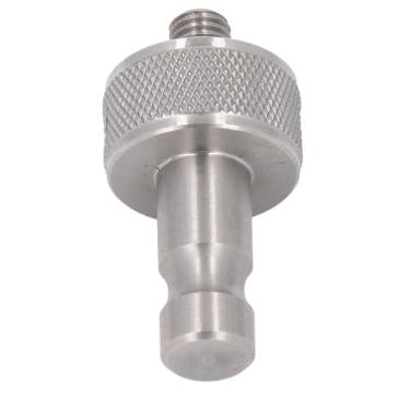 Imagem de aqxreight Adaptador de Prisma Serrilhado de Aço Inoxidável M8 Adaptador de Pólo de Pesquisa de Rosca para RTK GPS Base de Estação Total de Prisma de TripéAdaptador de de Estação TotalAdaptador de de