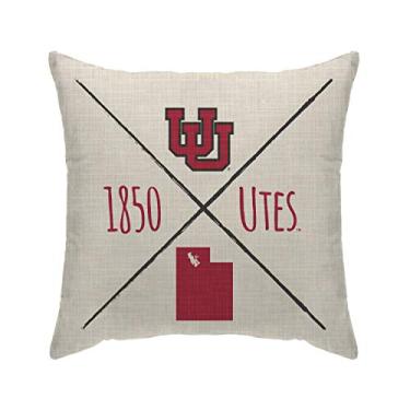 Imagem de Pegasus Sports Almofada decorativa NCAA com flecha cruzada - Utah Utes