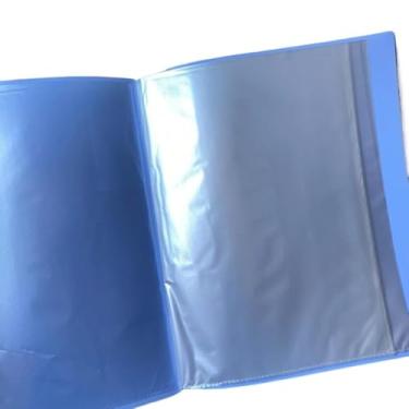 Imagem de Pasta Catálogo A4 com 60Envelopes de Plástico pasta prancheta(Azul,40 folhas)