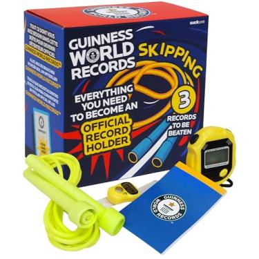 Imagem de Kit de corda de pular Guinness World Records 2026 - Kit de disjuntor de recordes Guinness - Corda de pular para crianças e adultos - Detentor do recorde mundial de 2026 - Corda de pular oficial