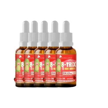 Imagem de Kit 5 B-TRIX Vitamina B12 Infantil 5x20ml Morango Flora Nativa-Unissex