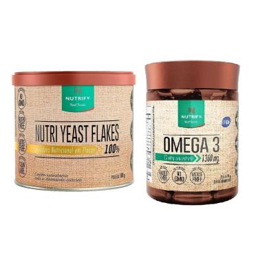 Imagem de Kit Ômega 3 (60 cáps) + Nutri Yeast Flakes (100g) - Nutrify-Unissex