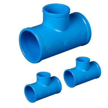Imagem de Kit 3 und TE Soldável Redução PN80 DN75 X 50mm p/ Irrigação 100% PVC I