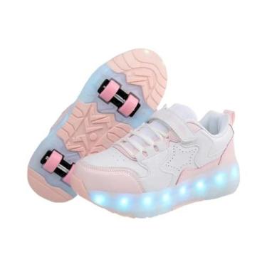 Imagem de Tênis LED Com Carregamento USB Para Crianças, Patins De Quatro Rodas L
