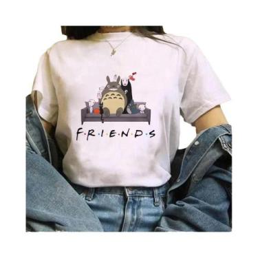 Imagem de Camiseta Gráfica Kawaii Totoro Studio Ghibli Para Mulheres Harajuku Mi