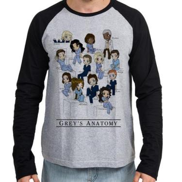 Imagem de Camiseta Manga Longa blusa Grey's Anatomy equipe - Empório Dutra, M  a