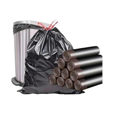 Imagem de Sacos De Lixo Extra Grandes E Reforçados Com Cordão, 15, 75 Peças, Sac