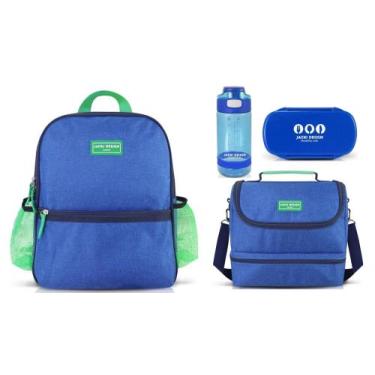 Imagem de Kit Escolar Mochila Bolsa Térmica Lancheira Marmita Garrafa Squeeze In