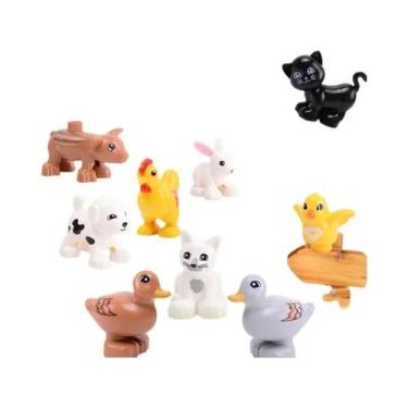 Imagem de Blocos De Montar De Grandes Partículas Cenário De Animais Do Zoológico