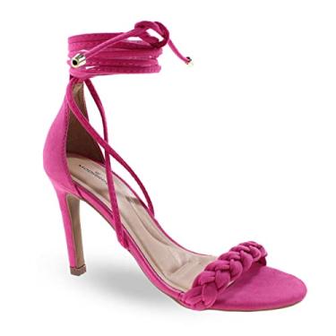 Imagem de Sandália Modarpe Salto Fino Amarração Feminina F04 (Pink, BR, Adulto, Numérico, 40)