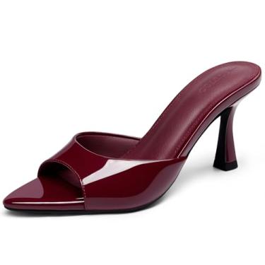 Imagem de Coutgo Sandálias femininas de bico fino, Borgonha, 37